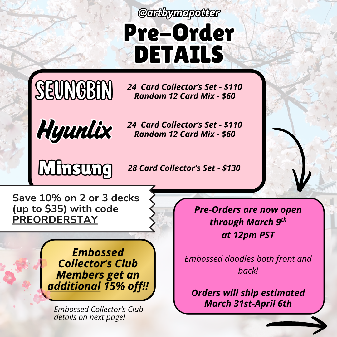 💙💛 HYUNLIX Embossed Doodled Photo Cards Hyunjin & Felix ✨