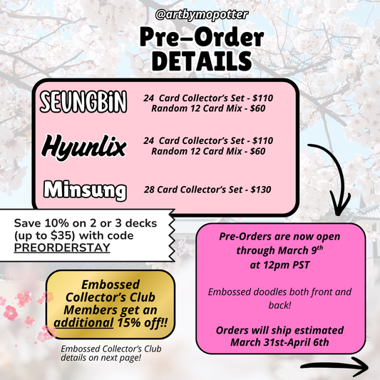 💙💛 HYUNLIX Embossed Doodled Photo Cards Hyunjin & Felix ✨