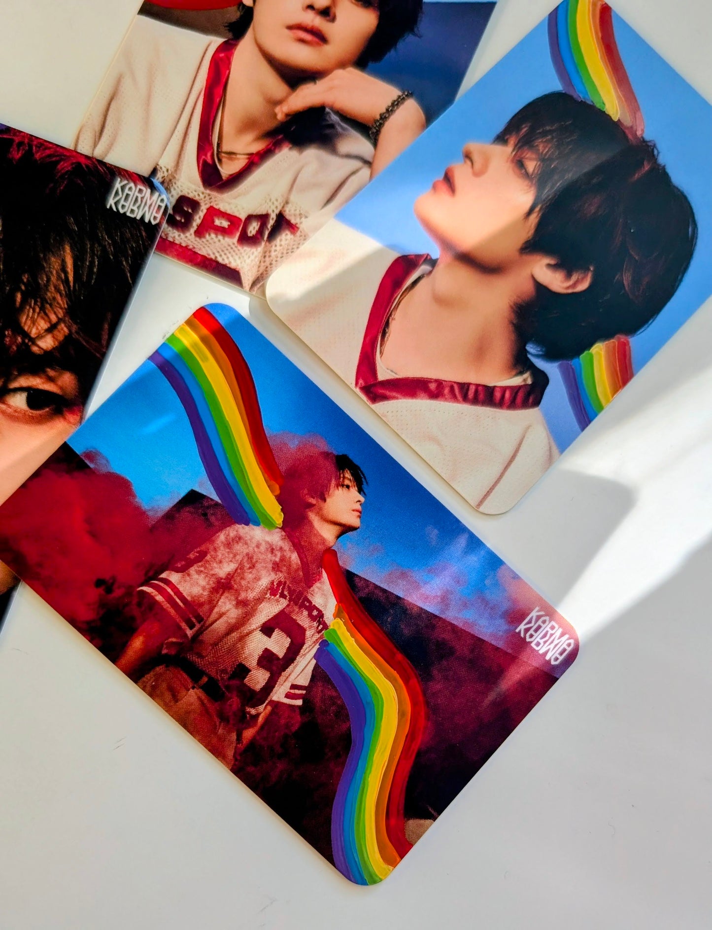 🏳️🌈Lee Know PRIDE Stray Kids Doodled Photo Cards Set of 4🌈