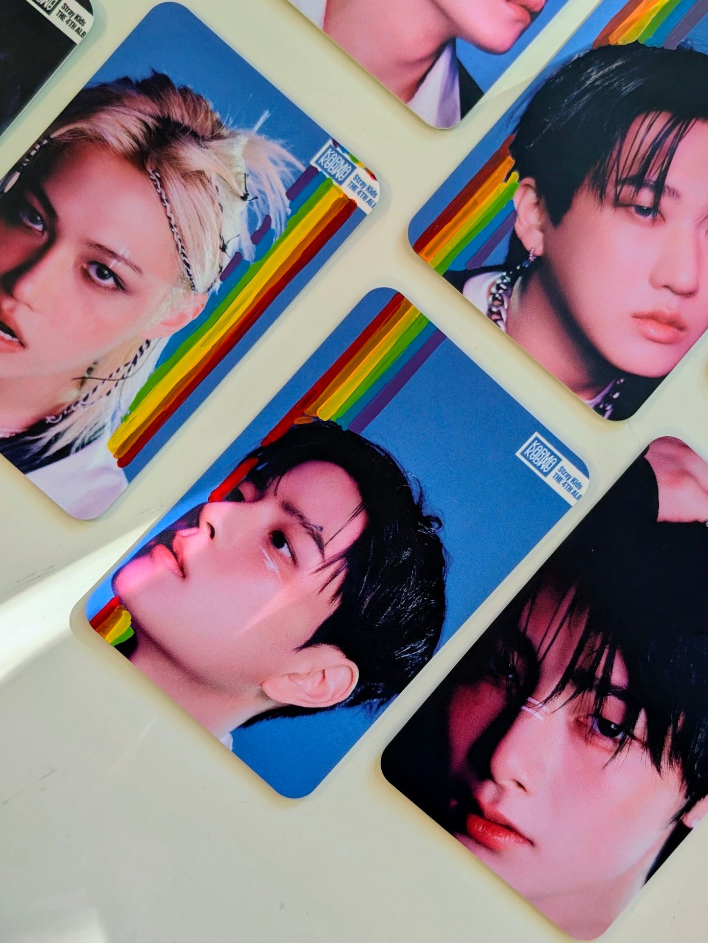 🏳️🌈Rainbow Stray Kids Doodled Pride Photo Cards Set of 8🌈