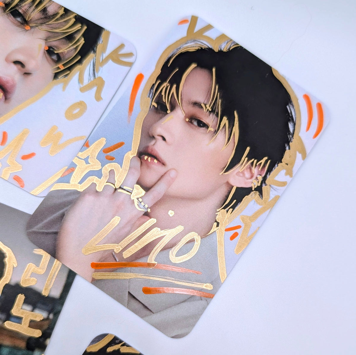 🧡✨ NYLON 2.0 Lee Know - Stray Kids Hand-Doodled Photo Cards Set of 8