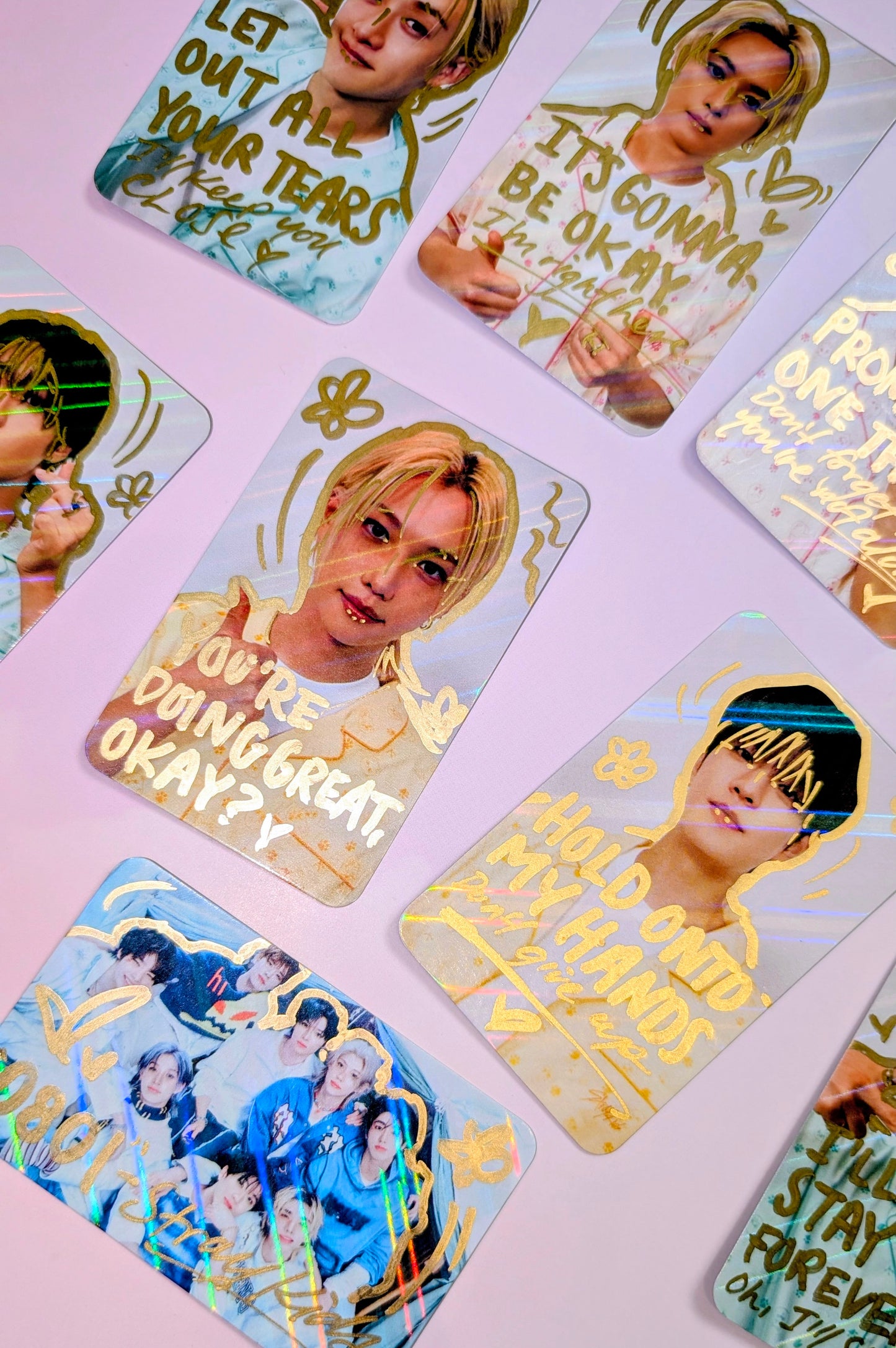 "0801" Stray Kids Doodled Photo Cards Set of 9