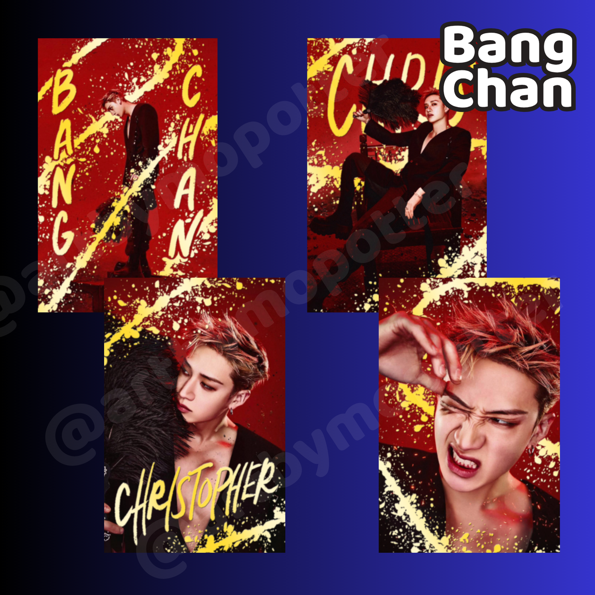 ✨❤️🧡💙🖤 RUN IT Tour Embossed Doodled Photo Cards (ALL MEMBERS)