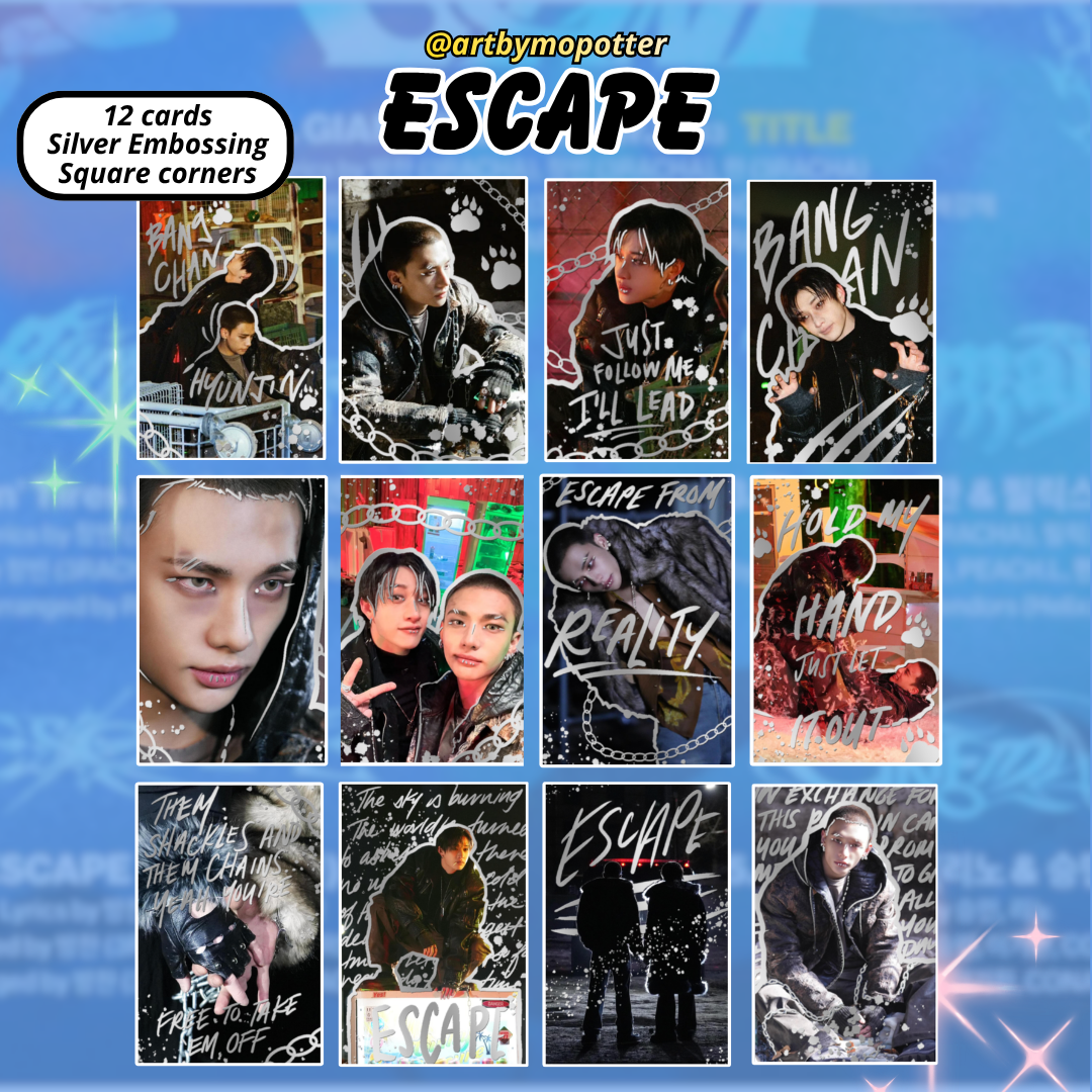 ✨🎤Mixtape: DominATE Embossed Doodled Photo Cards⛓️✨ (ALL MUSIC VIDEO DECKS)