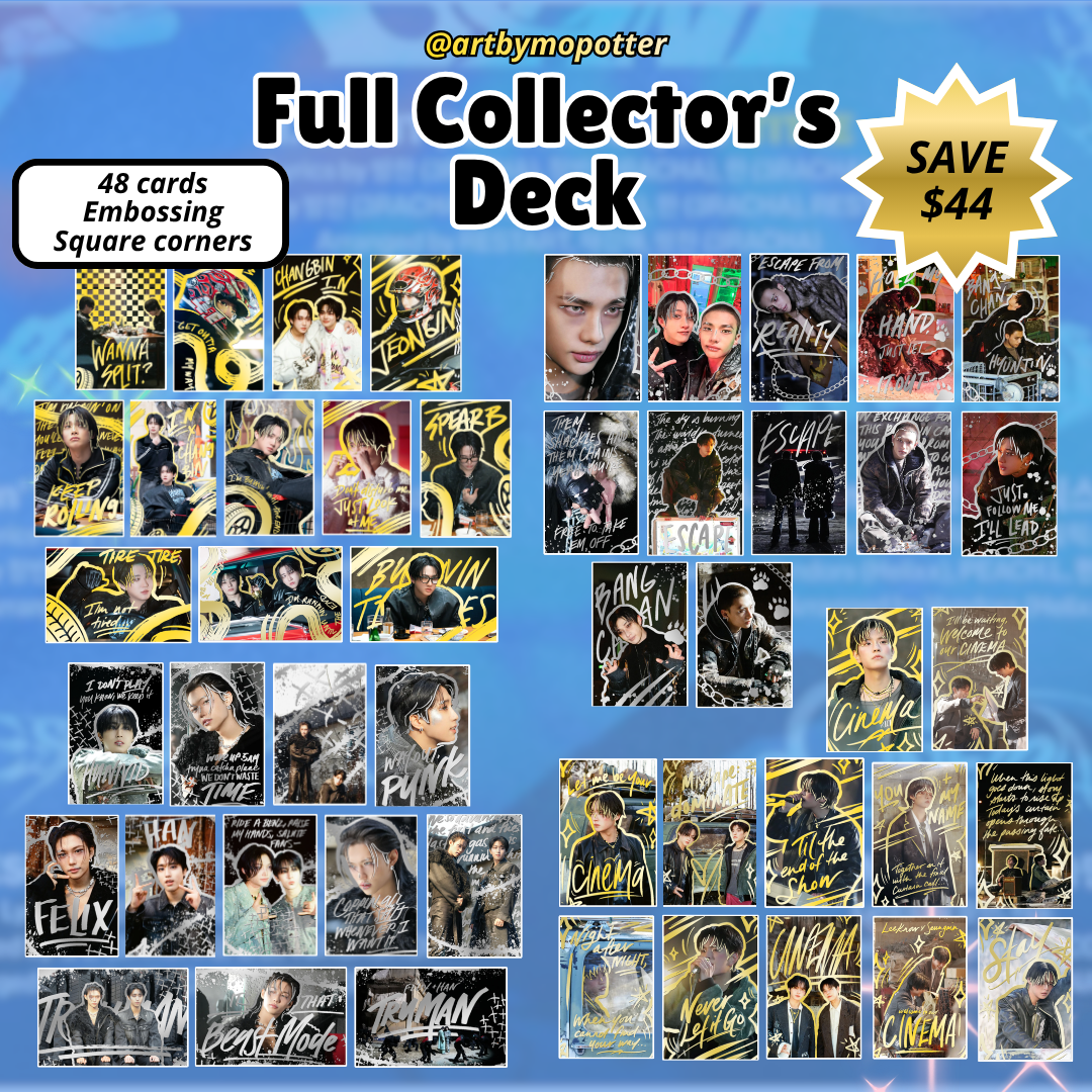 ✨🎤Mixtape: DominATE Embossed Doodled Photo Cards⛓️✨ (ALL MUSIC VIDEO DECKS)