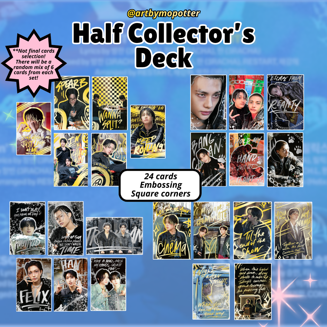 ✨🎤Mixtape: DominATE Embossed Doodled Photo Cards⛓️✨ (ALL MUSIC VIDEO DECKS)