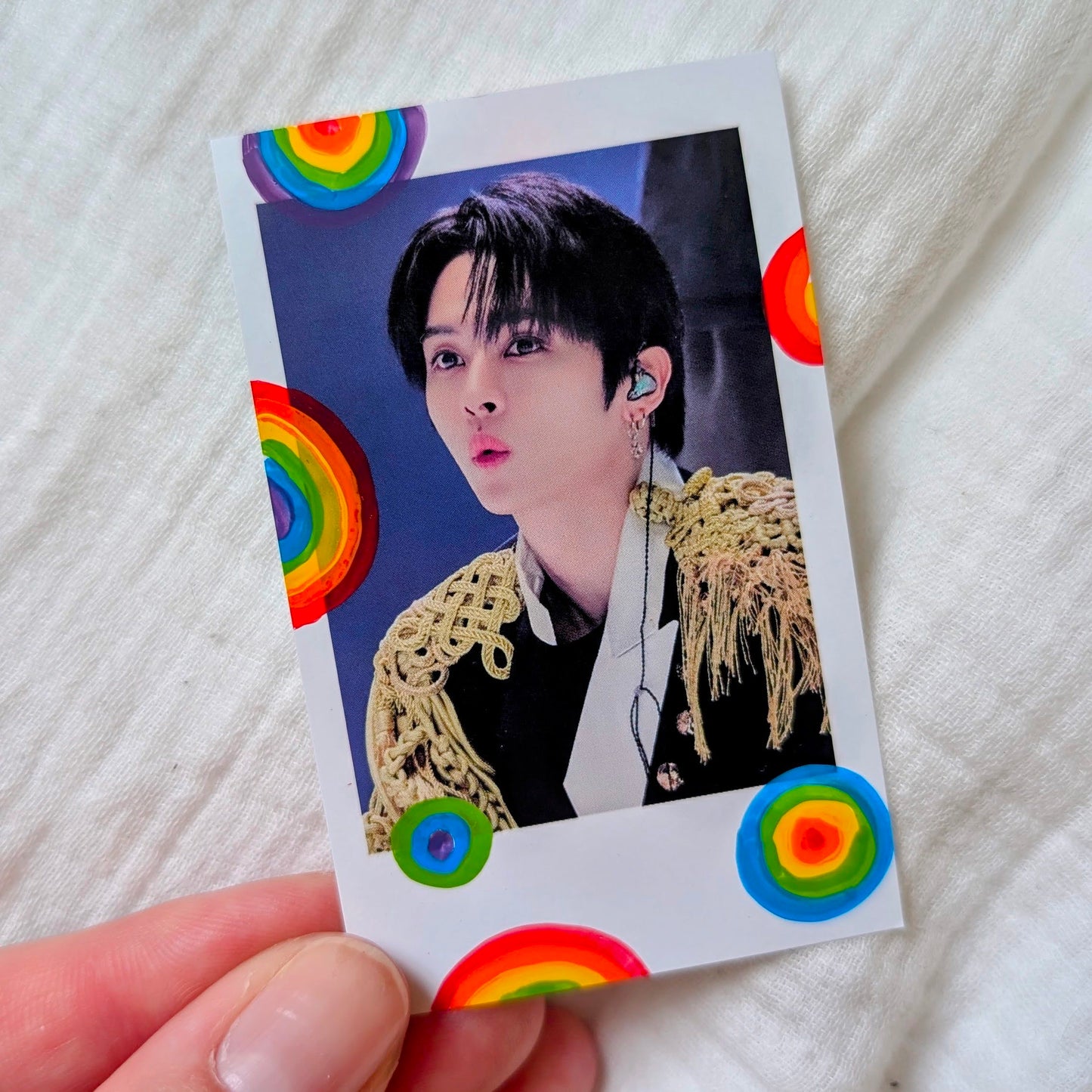 Lee Know Pride Polaroid Doodled