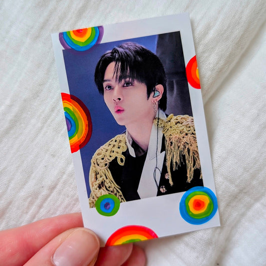 Lee Know Pride Polaroid Doodled