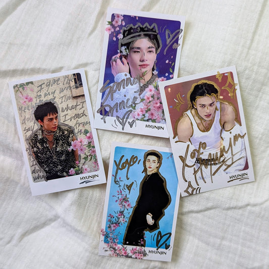 🥟💮 Hyunjin Japan Polaroid Doodled & Sticker!