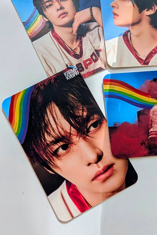 🏳️‍🌈Lee Know PRIDE Stray Kids Doodled Photo Cards Set of 4🌈