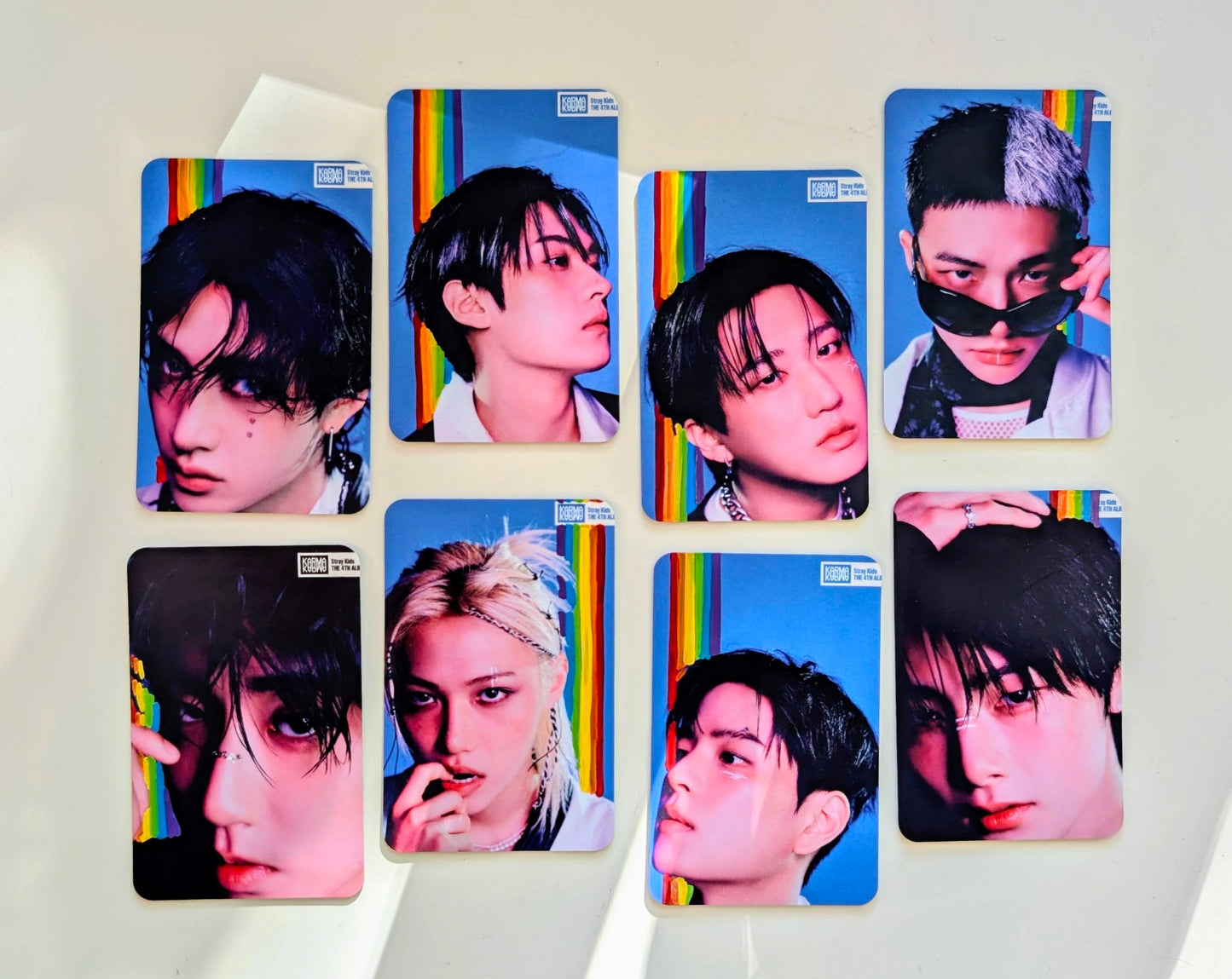 🏳️‍🌈Rainbow Stray Kids Doodled Pride Photo Cards Set of 8🌈