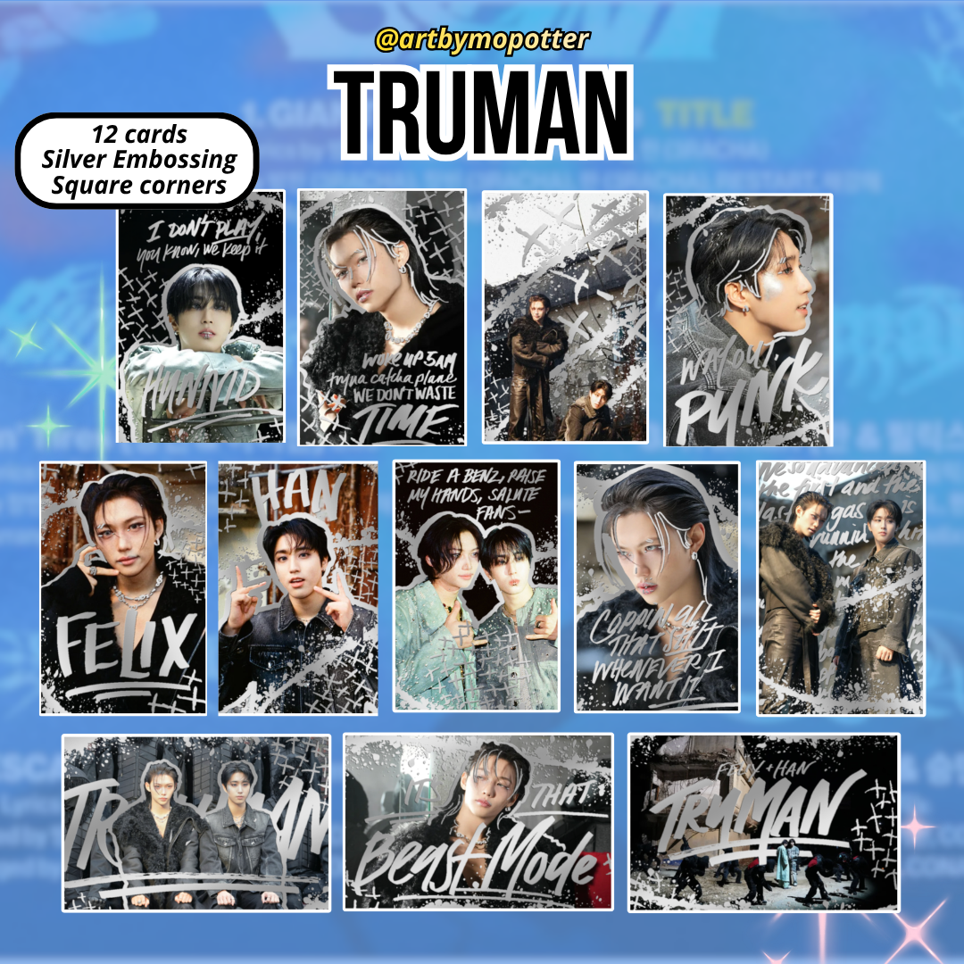 ✨🎤Mixtape: DominATE Embossed Doodled Photo Cards⛓️✨ (ALL MUSIC VIDEO DECKS)