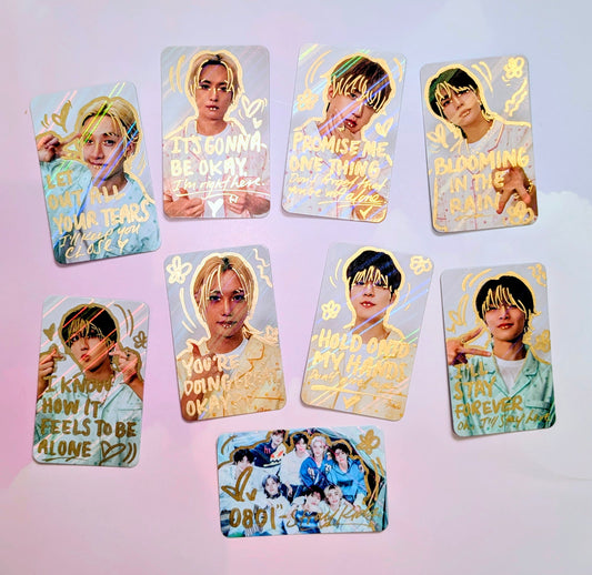 "0801" Stray Kids Doodled Photo Cards Set of 9