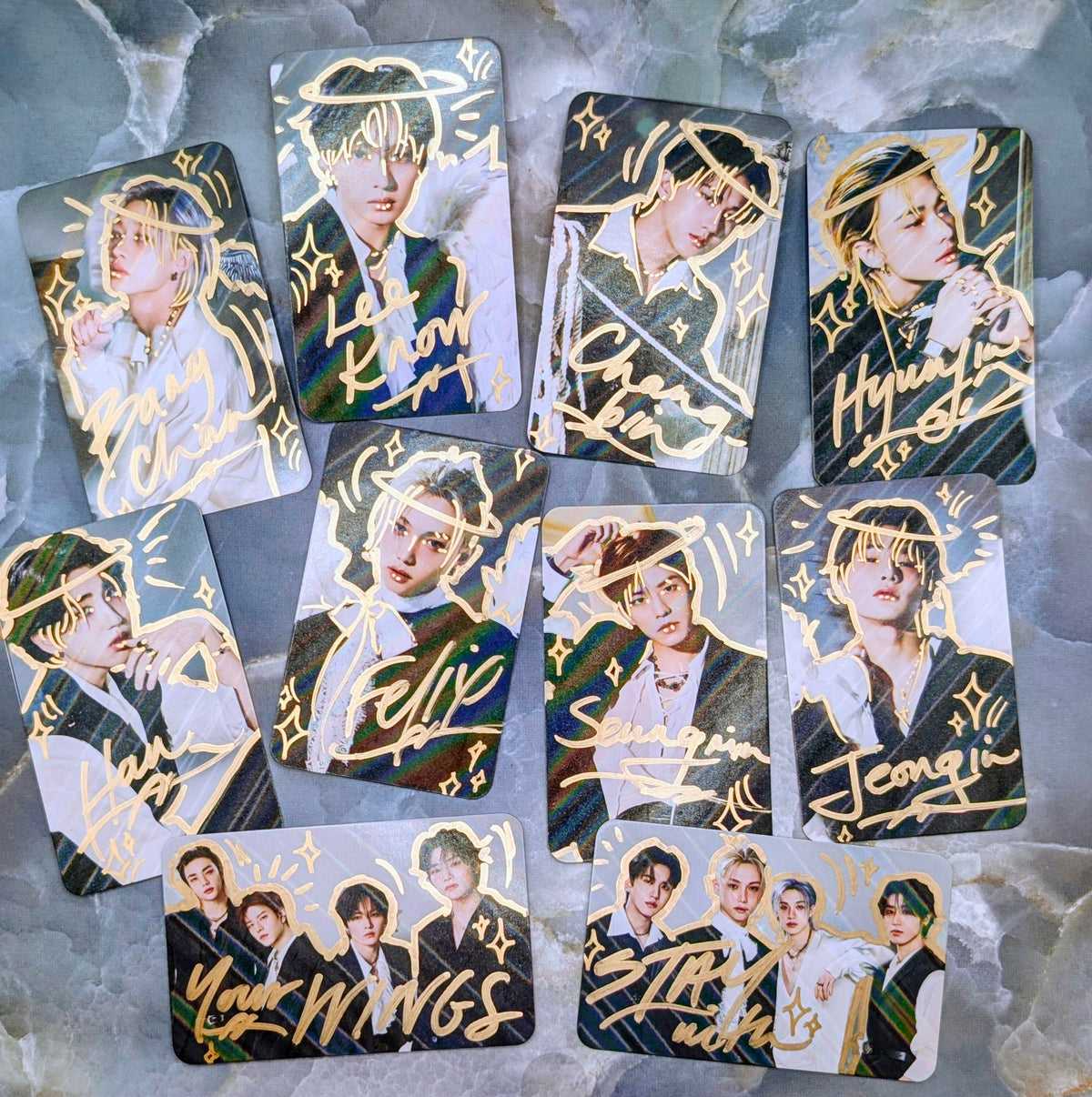 STAY With Your Wings | Stray Kids Doodled Photo Cards Set of 12