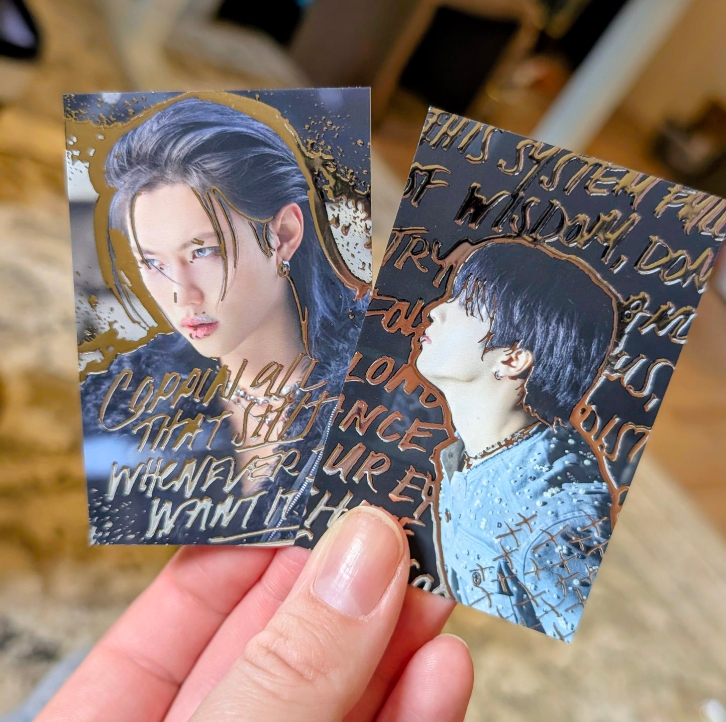 ✨🎤Mixtape: DominATE Embossed Doodled Photo Cards⛓️✨ (ALL MUSIC VIDEO DECKS)