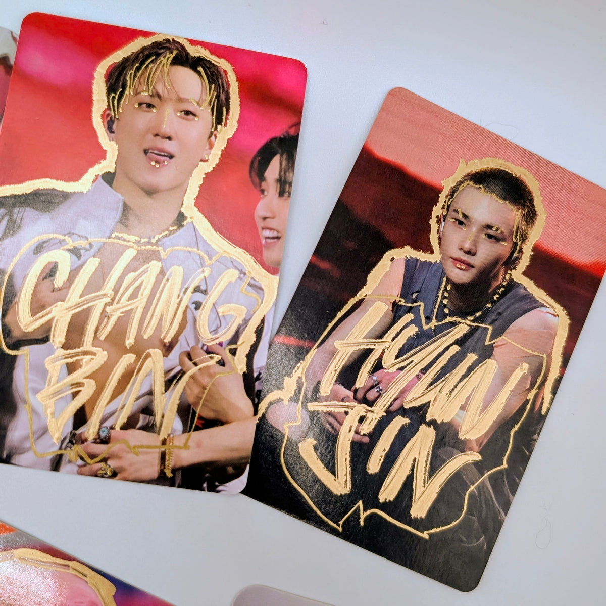 🩷 Pink Stray Kids Hand-Doodled Photo Cards Set of 8